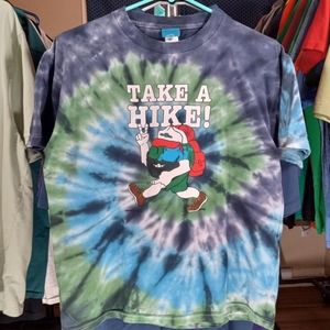Take A Hike tie-dye tee shirt